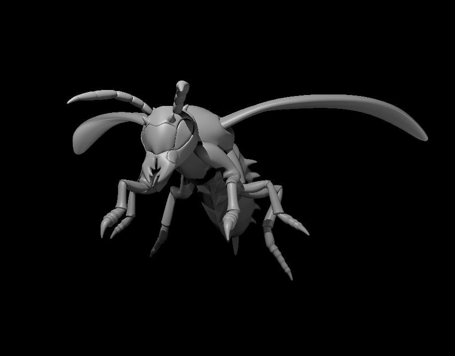 Giant Wasp miniature model for D&D - Dungeons and Dragons, Pathfinder and Tabletop RPGs