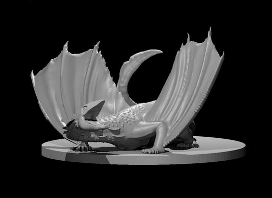 Young Deep Dragon miniature model for D&D - Dungeons and Dragons, Pathfinder and Tabletop RPGs