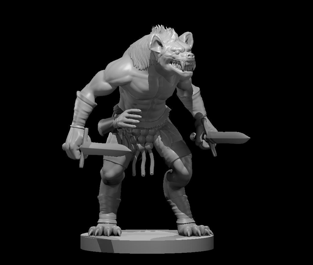 Gnoll Flesh Gnawer miniature model for D&D - Dungeons and Dragons, Pathfinder and Tabletop RPGs