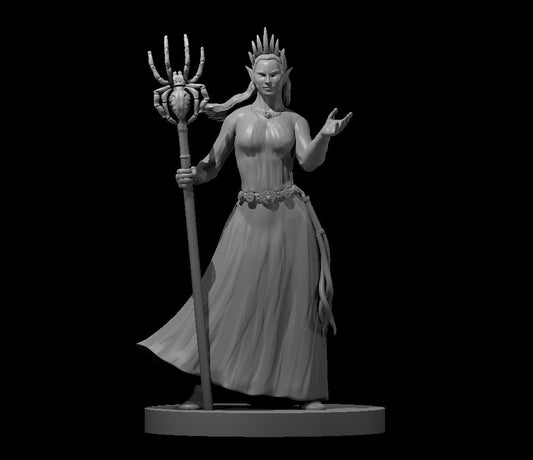 Drow Matron Mother miniature model for D&D - Dungeons and Dragons, Pathfinder and Tabletop RPGs