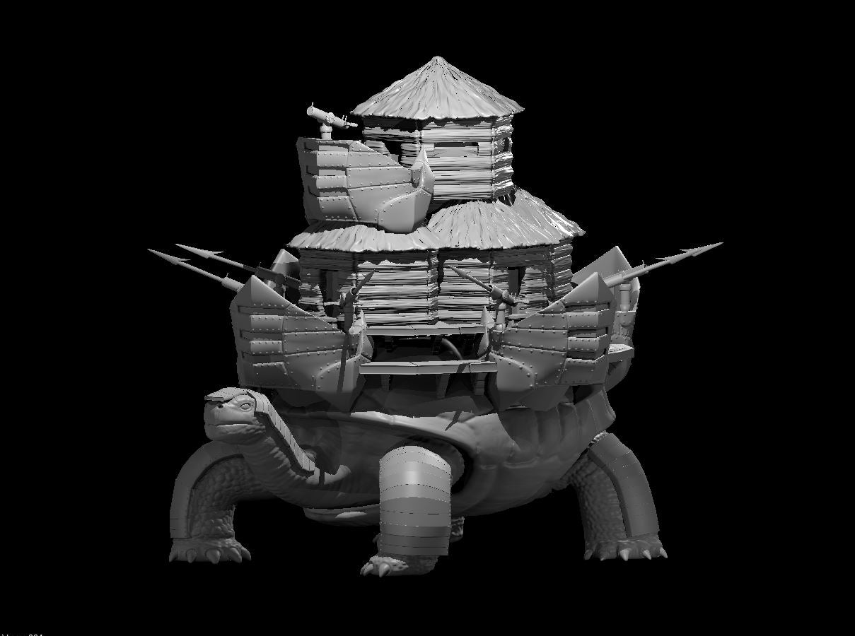 Battle Tortoise miniature model for D&D - Dungeons and Dragons, Pathfinder and Tabletop RPGs