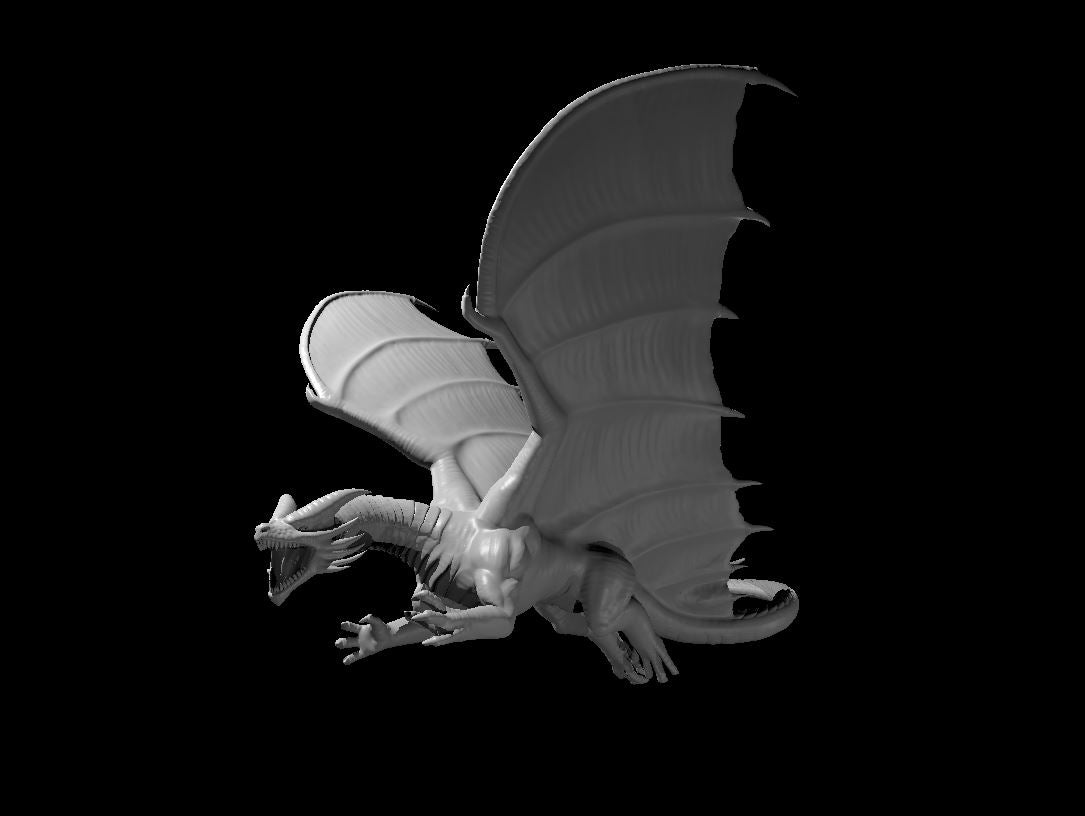 Ancient Copper Dragon Flying miniature model for D&D - Dungeons and Dragons, Pathfinder and Tabletop RPGs