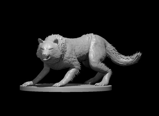 Winter Wolf miniature model for D&D - Dungeons and Dragons, Pathfinder and Tabletop RPGs