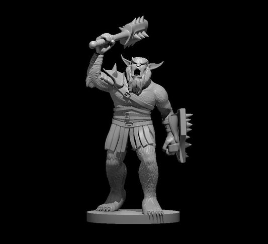 Bugbear Chief miniature model for D&D - Dungeons and Dragons, Pathfinder and Tabletop RPGs