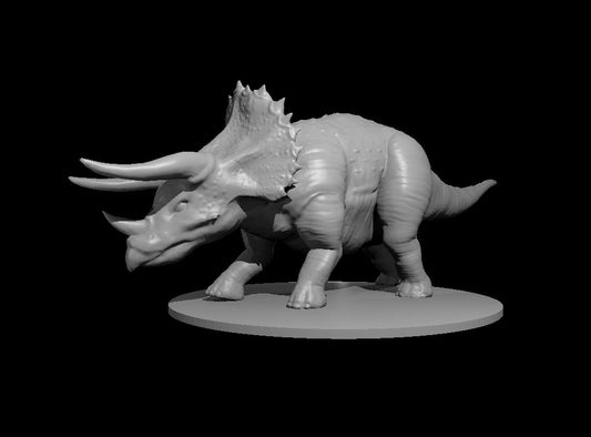 Triceratops miniature model for D&D - Dungeons and Dragons, Pathfinder and Tabletop RPGs