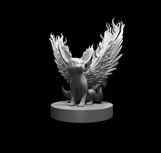 Fire Fennec Fox Wild Shape miniature model for D&D - Dungeons and Dragons, Pathfinder and Tabletop RPGs