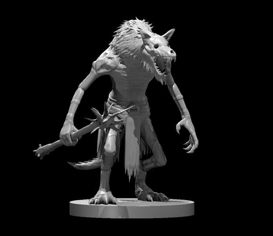 Gnoll Witherling miniature model for D&D - Dungeons and Dragons, Pathfinder and Tabletop RPGs