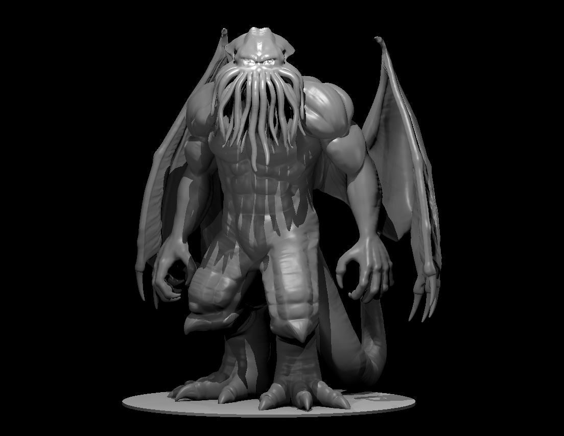 Cthulhu miniature model for D&D - Dungeons and Dragons, Pathfinder and Tabletop RPGs