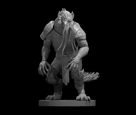 Gnoll Mindflayer miniature model for D&D - Dungeons and Dragons, Pathfinder and Tabletop RPGs