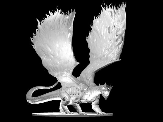 Hollow Dragon miniature model for D&D - Dungeons and Dragons, Pathfinder and Tabletop RPGs