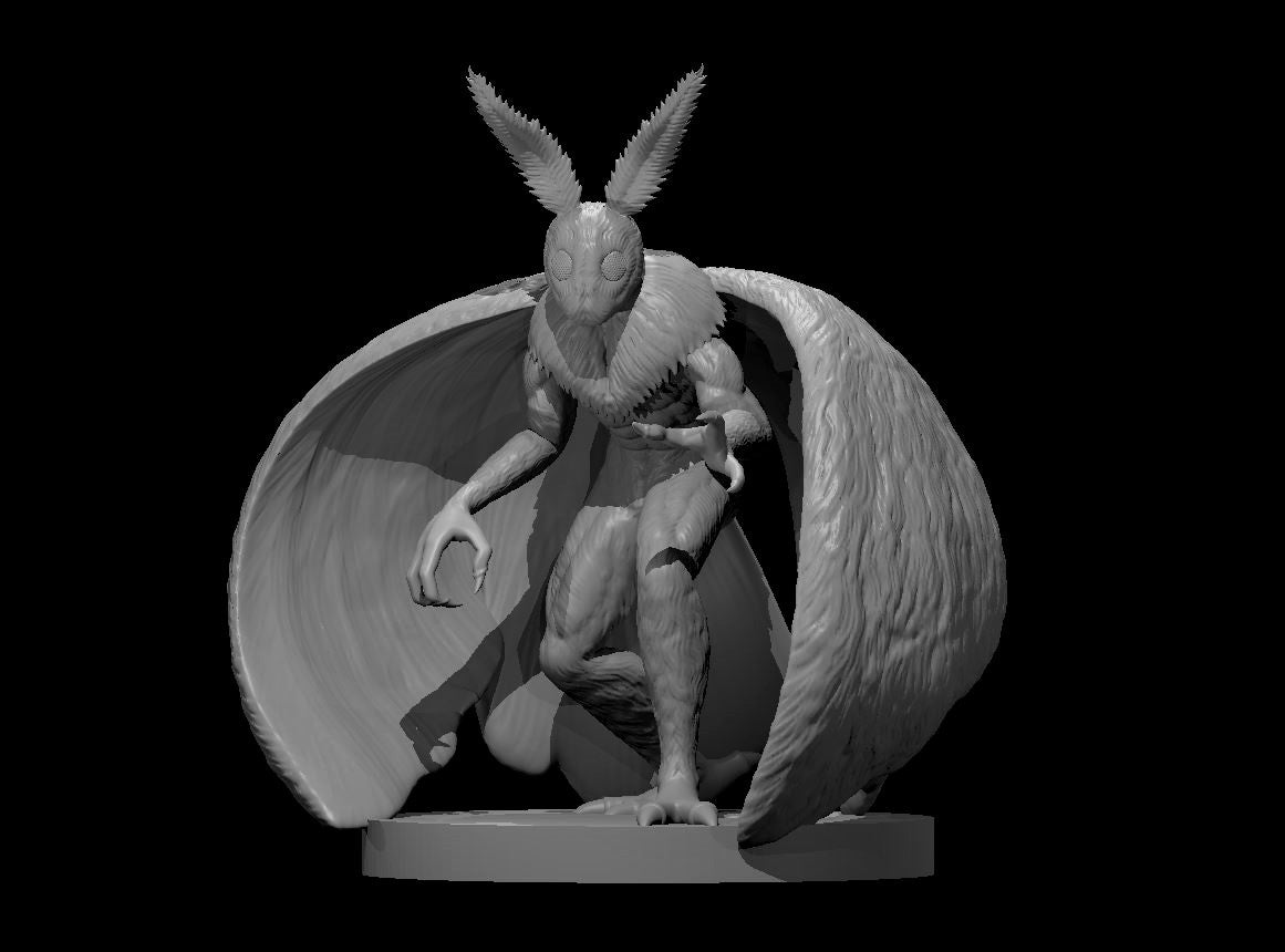 Mothman miniature model for D&D - Dungeons and Dragons, Pathfinder and Tabletop RPGs