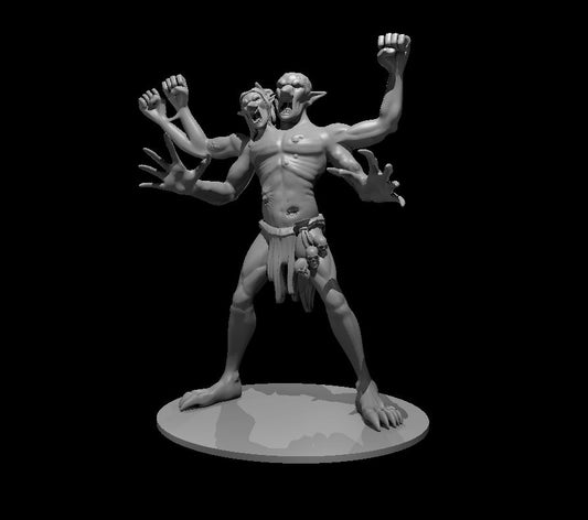 Dire Troll miniature model for D&D - Dungeons and Dragons, Pathfinder and Tabletop RPGs