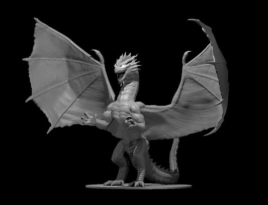 Red Dragon Ancient miniature model for D&D - Dungeons and Dragons, Pathfinder and Tabletop RPGs