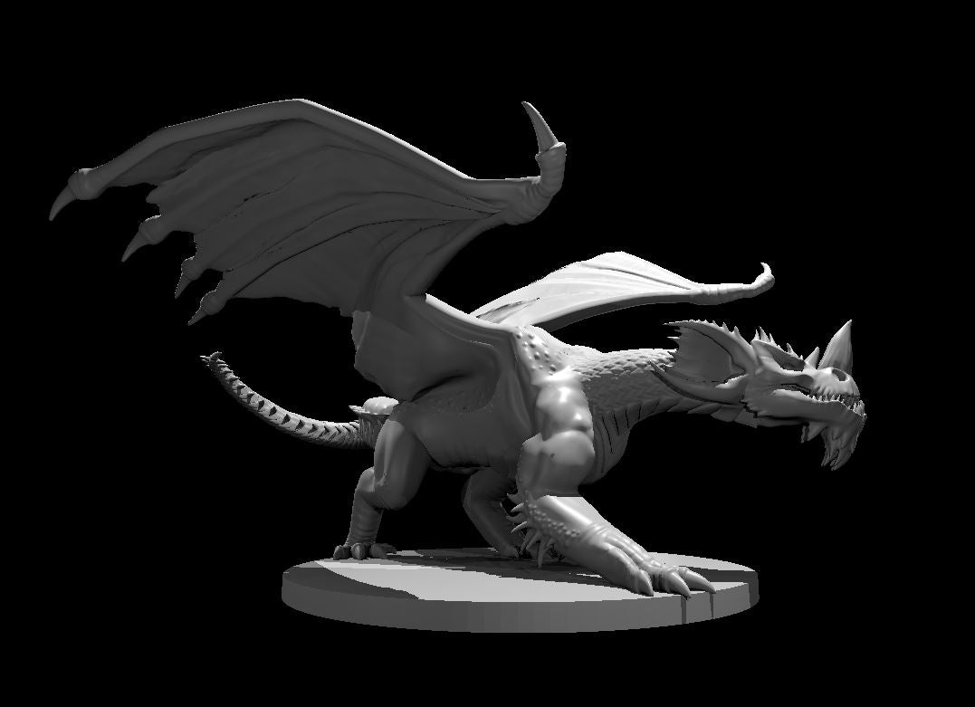 Blue Dragon Young miniature model for D&D - Dungeons and Dragons, Pathfinder and Tabletop RPGs