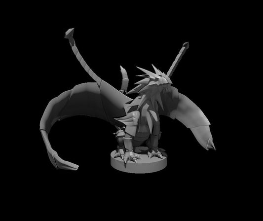 Paper Drake miniature model for D&D - Dungeons and Dragons, Pathfinder and Tabletop RPGs