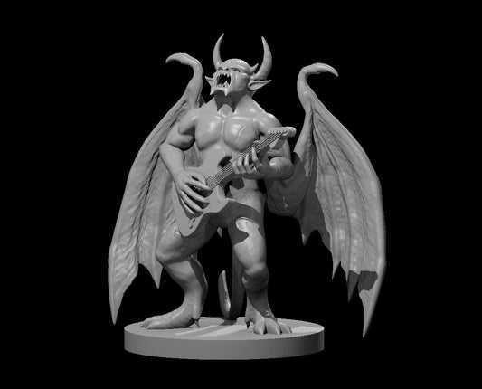 Gargoyle Guitar Player miniature model for D&D - Dungeons and Dragons, Pathfinder and Tabletop RPGs