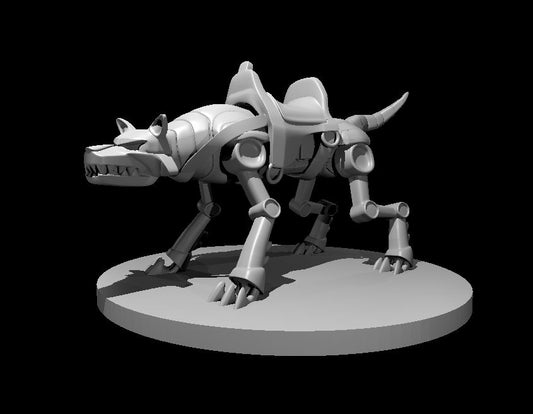 Clockwork Dire Wolf miniature model for D&D - Dungeons and Dragons, Pathfinder and Tabletop RPGs