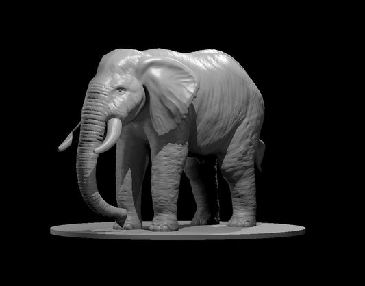 Elephant miniature model for D&D - Dungeons and Dragons, Pathfinder and Tabletop RPGs