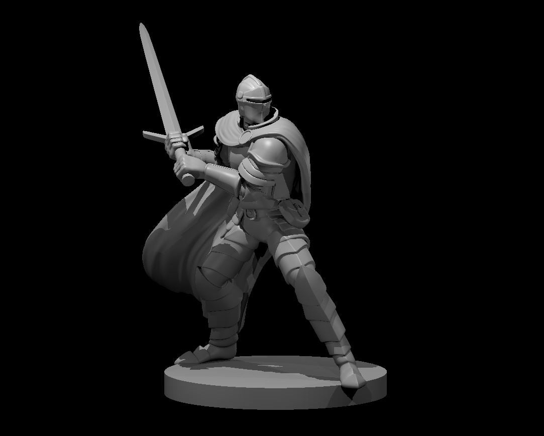 Knight Male miniature model for D&D - Dungeons and Dragons, Pathfinder and Tabletop RPGs