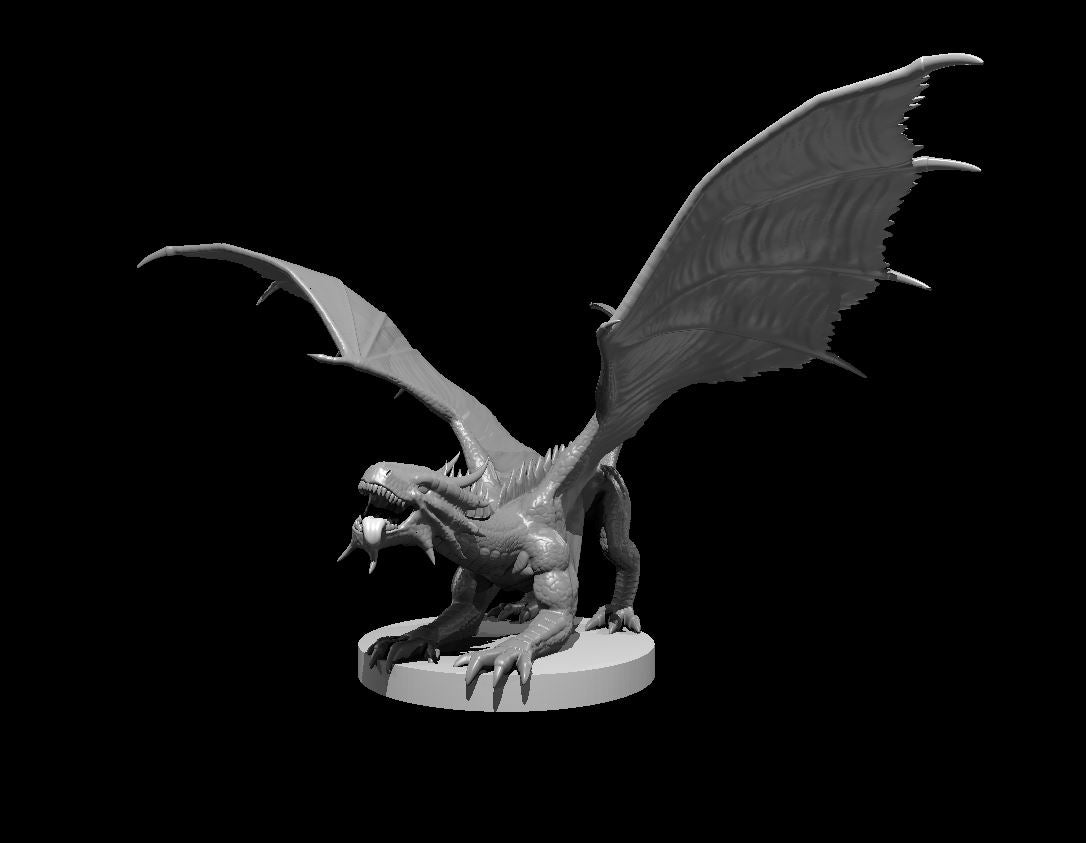 Bronze Dragon Wyrmling miniature model for D&D - Dungeons and Dragons, Pathfinder and Tabletop RPGs