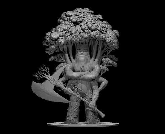 Treant with an Axe miniature model for D&D - Dungeons and Dragons, Pathfinder and Tabletop RPGs