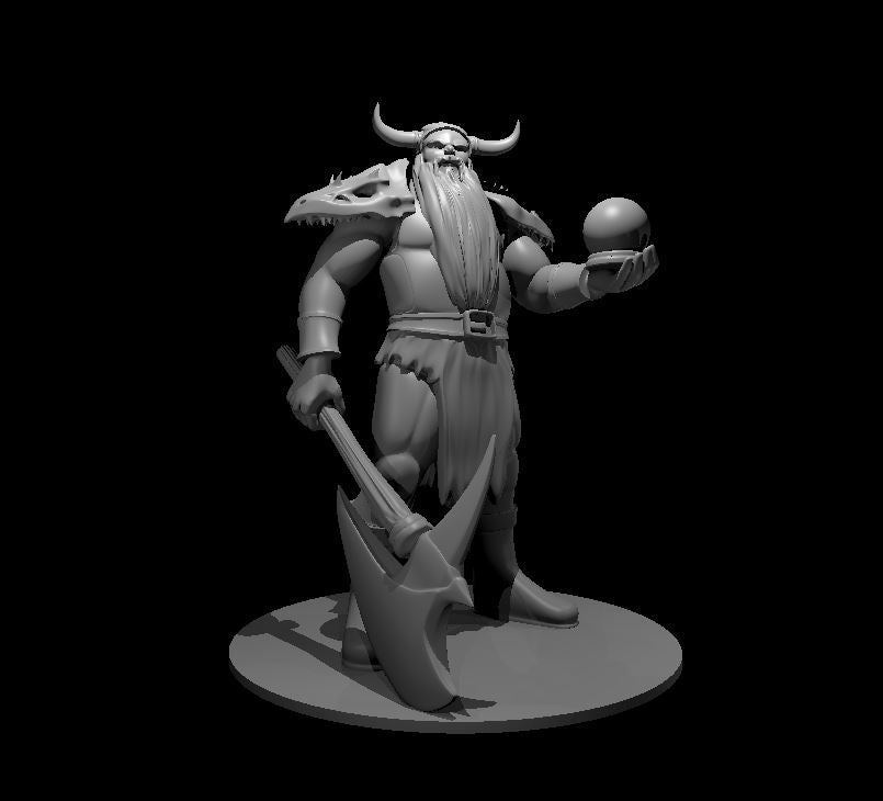 Frost Giant Snowmancer miniature model for D&D - Dungeons and Dragons, Pathfinder and Tabletop RPGs