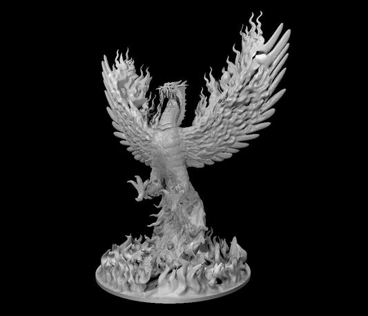 Dragon Phoenix miniature model for D&D - Dungeons and Dragons, Pathfinder and Tabletop RPGs