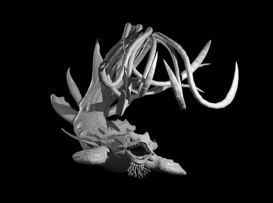 Kraken Below Surface miniature model for D&D - Dungeons and Dragons, Pathfinder and Tabletop RPGs