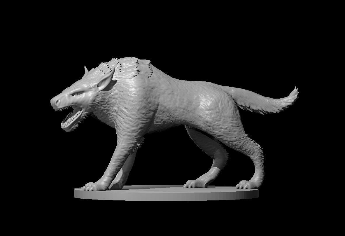 Worg miniature model for D&D - Dungeons and Dragons, Pathfinder and Tabletop RPGs