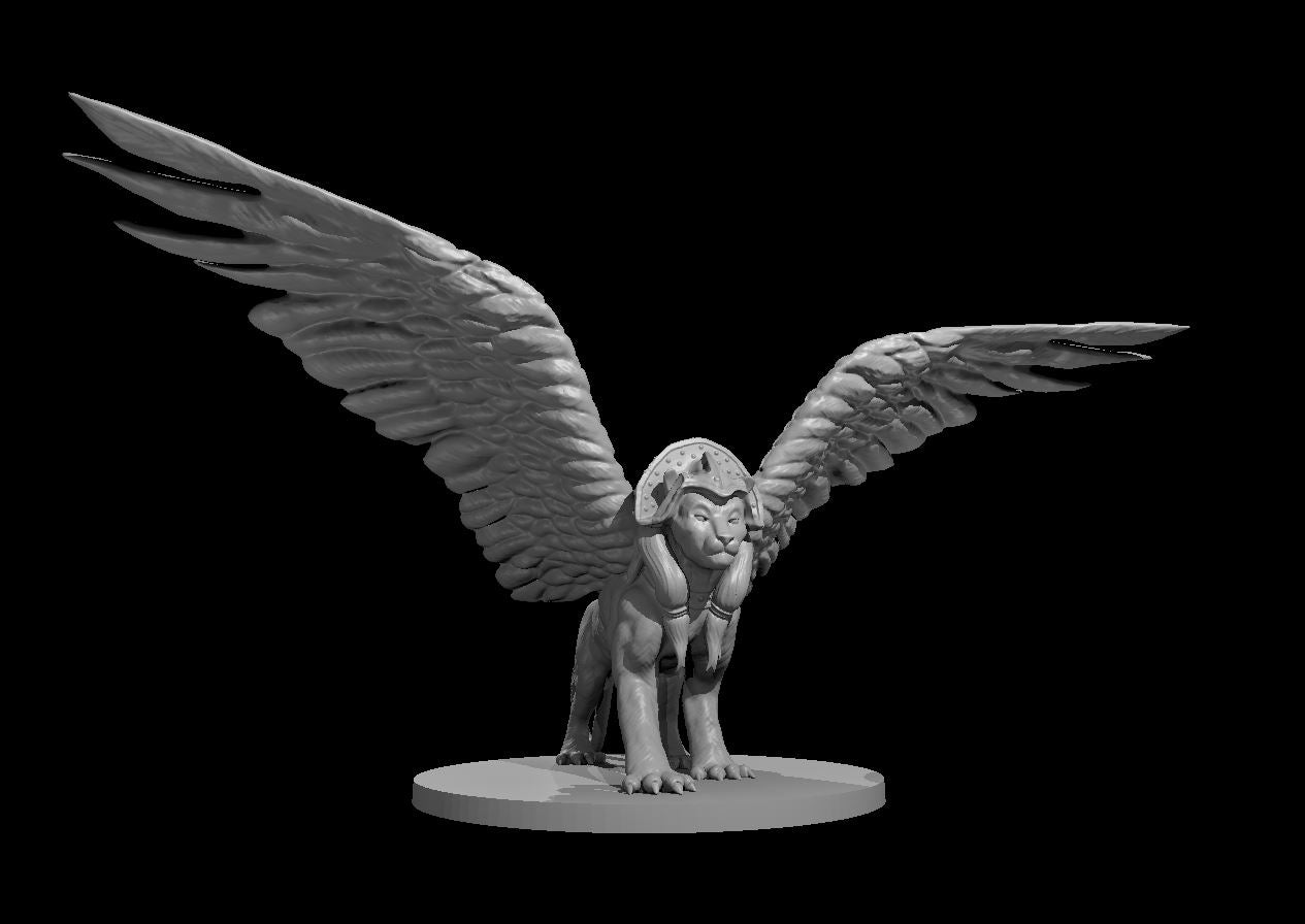 Gynosphinx miniature model for D&D - Dungeons and Dragons, Pathfinder and Tabletop RPGs