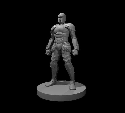 Animated Armor position of attention miniature model for D&D - Dungeons and Dragons, Pathfinder and Tabletop RPGs