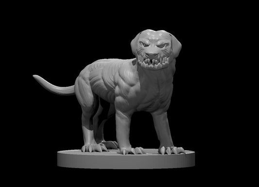 Shadow Mastiff miniature model for D&D - Dungeons and Dragons, Pathfinder and Tabletop RPGs