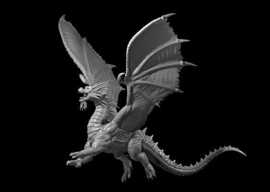 Aspect of Bahamut Flying miniature model for D&D - Dungeons and Dragons, Pathfinder and Tabletop RPGs