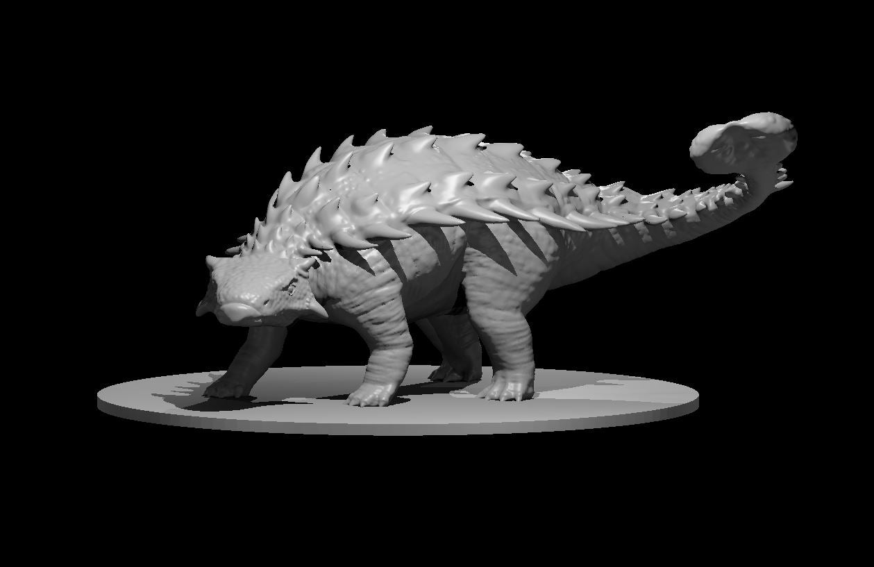 Ankylosaurus miniature model for D&D - Dungeons and Dragons, Pathfinder and Tabletop RPGs