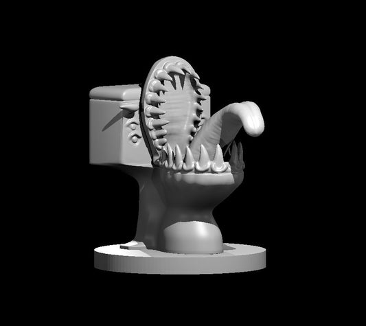 Toilet Mimic miniature model for D&D - Dungeons and Dragons, Pathfinder and Tabletop RPGs