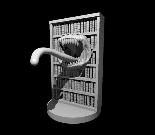 Book Shelf Mimic miniature model for D&D - Dungeons and Dragons, Pathfinder and Tabletop RPGs
