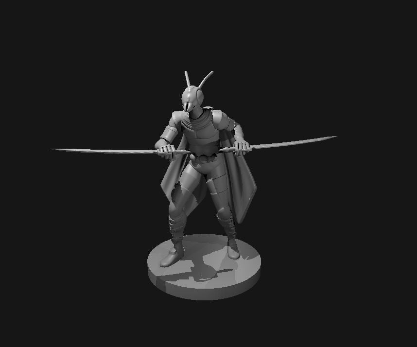 Red Mantis Assassin miniature model for D&D - Dungeons and Dragons, Pathfinder and Tabletop RPGs