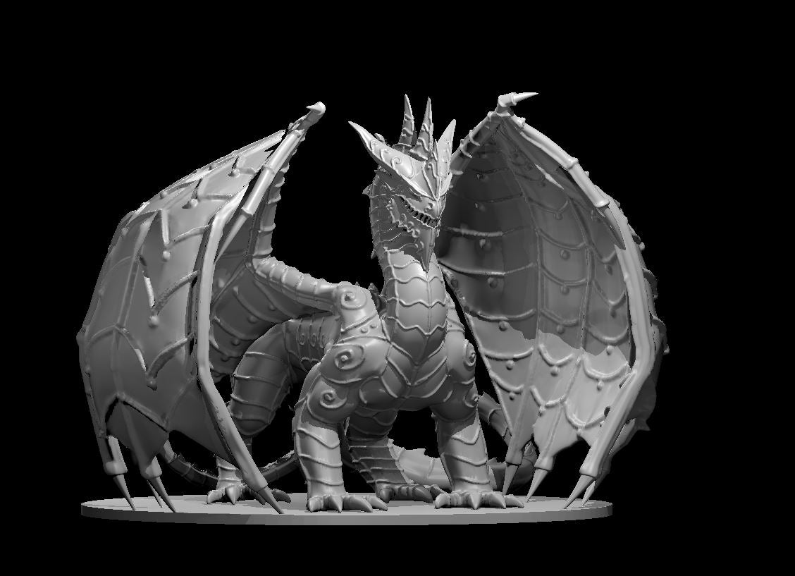 Gingerbread Dragon miniature model for D&D - Dungeons and Dragons, Pathfinder and Tabletop RPGs