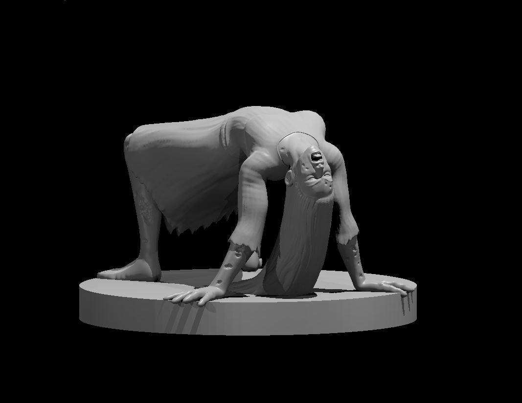 Zombie Female Pose 3 miniature model for D&D - Dungeons and Dragons, Pathfinder and Tabletop RPGs