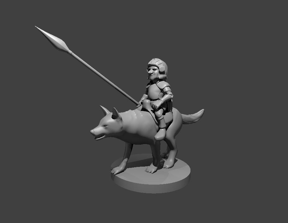 Gnome Cavalier miniature model for D&D - Dungeons and Dragons, Pathfinder and Tabletop RPGs