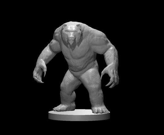 Werebear miniature model for D&D - Dungeons and Dragons, Pathfinder and Tabletop RPGs