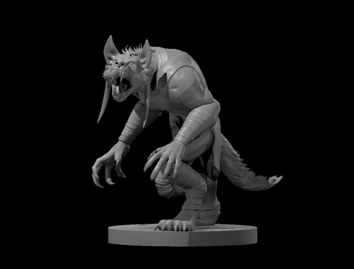 Gnoll Vampire miniature model for D&D - Dungeons and Dragons, Pathfinder and Tabletop RPGs