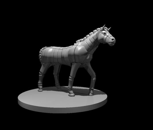 Clcokwork Metal Pony miniature model for D&D - Dungeons and Dragons, Pathfinder and Tabletop RPGs