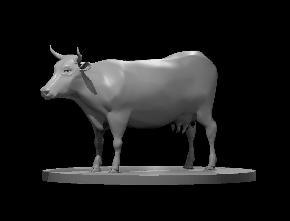 Cow miniature model for D&D - Dungeons and Dragons, Pathfinder and Tabletop RPGs