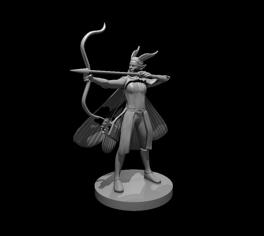 Arch Fey Female with Quiver miniature model for D&D - Dungeons and Dragons, Pathfinder and Tabletop RPGs