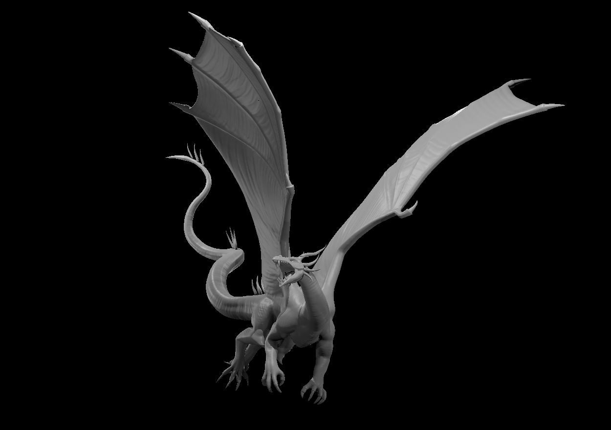 Emerald Greatwyrm miniature model for D&D - Dungeons and Dragons, Pathfinder and Tabletop RPGs