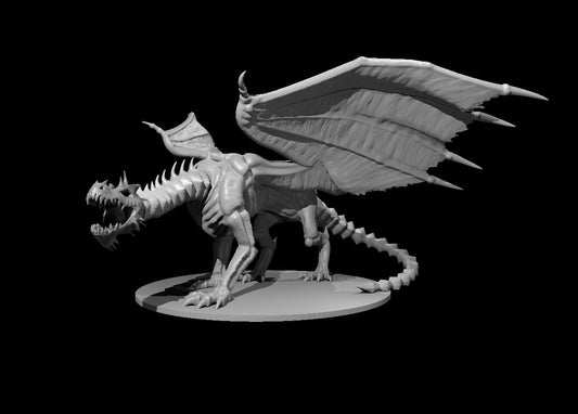 Dracolich Green miniature model for D&D - Dungeons and Dragons, Pathfinder and Tabletop RPGs