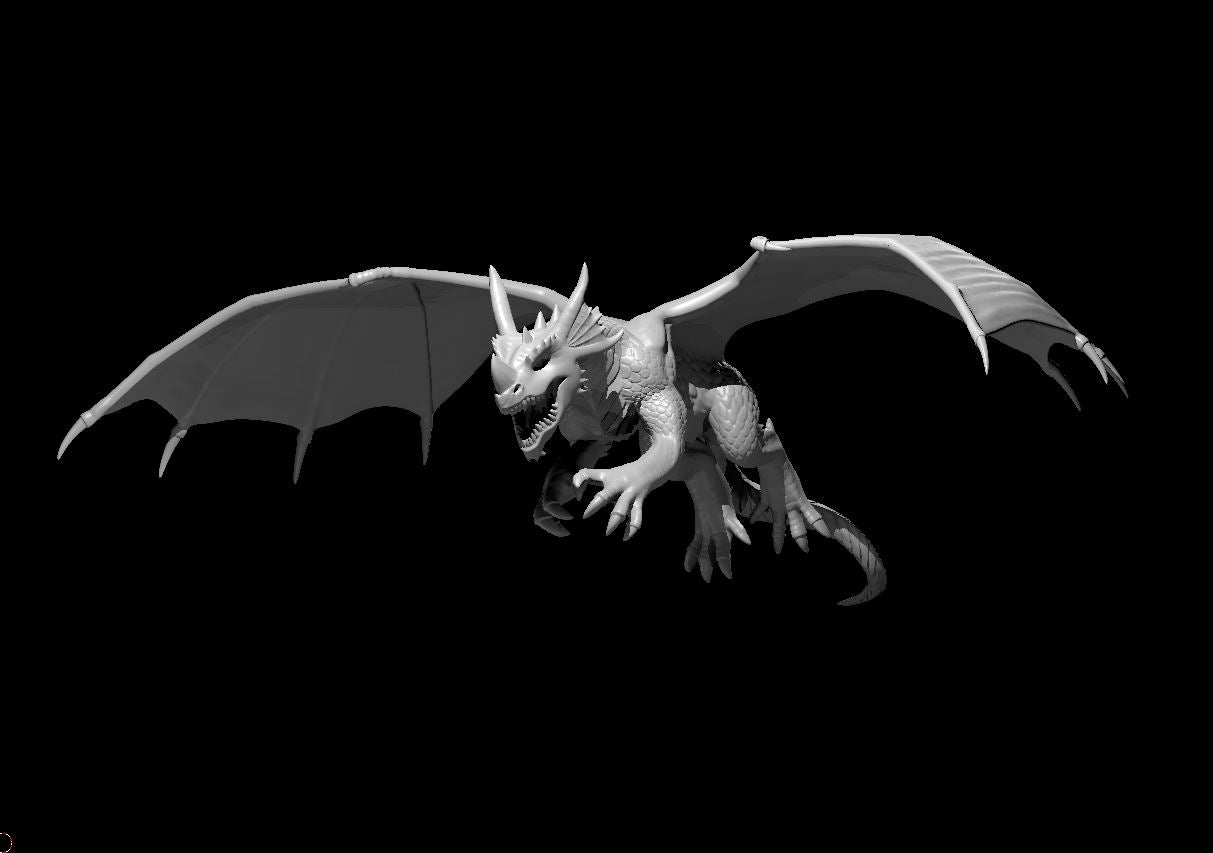 Blue Dragon Wyrmling Flying miniature model for D&D - Dungeons and Dragons, Pathfinder and Tabletop RPGs