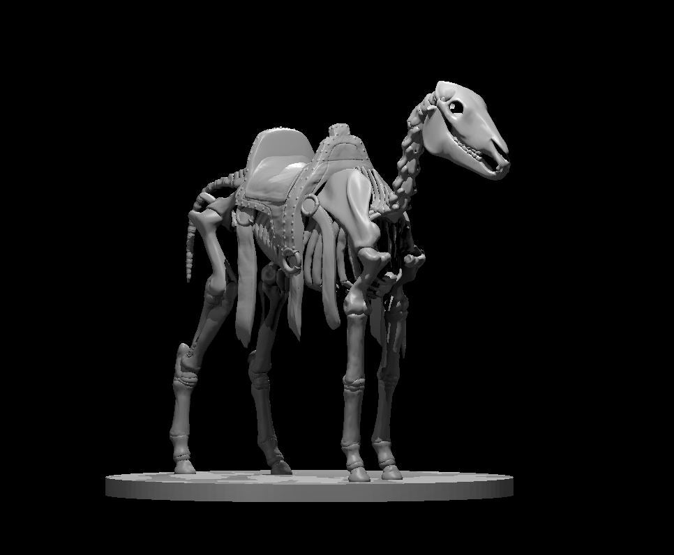 Skeleton Warhorse miniature model for D&D - Dungeons and Dragons, Pathfinder and Tabletop RPGs