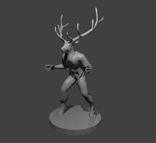 Were Reindeer miniature model for D&D - Dungeons and Dragons, Pathfinder and Tabletop RPGs